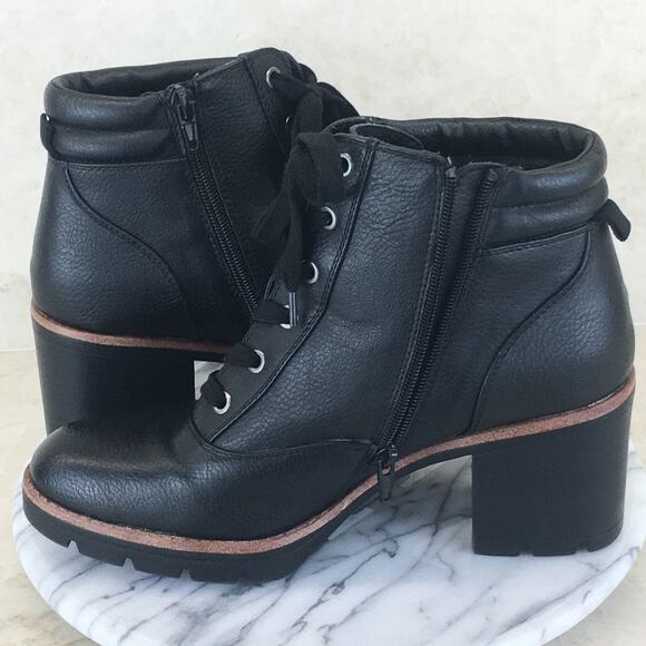 Naturalizer Black MADALINN3 Faux-Leather Booties Women's Size 9.5 - Picture 7 of 16